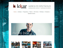 Tablet Screenshot of lekarproducciones.com